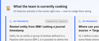 Gluesync public roadmap with planned and in-progress features