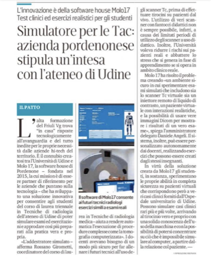 messagero veneto articolo